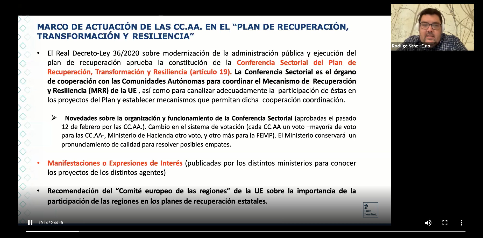 Captura del programa europeo